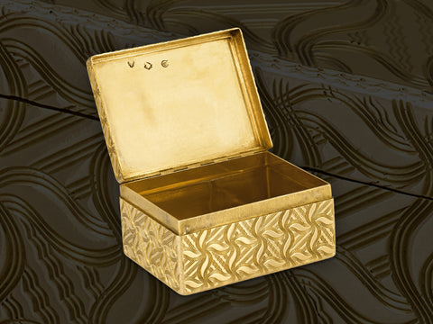 Mother-of-Pearl and Gold Snuff Box