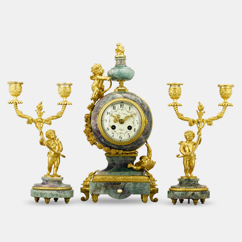 Venus Clipping the Wings of Cupid Mantel Clock by Thomire & Cie
