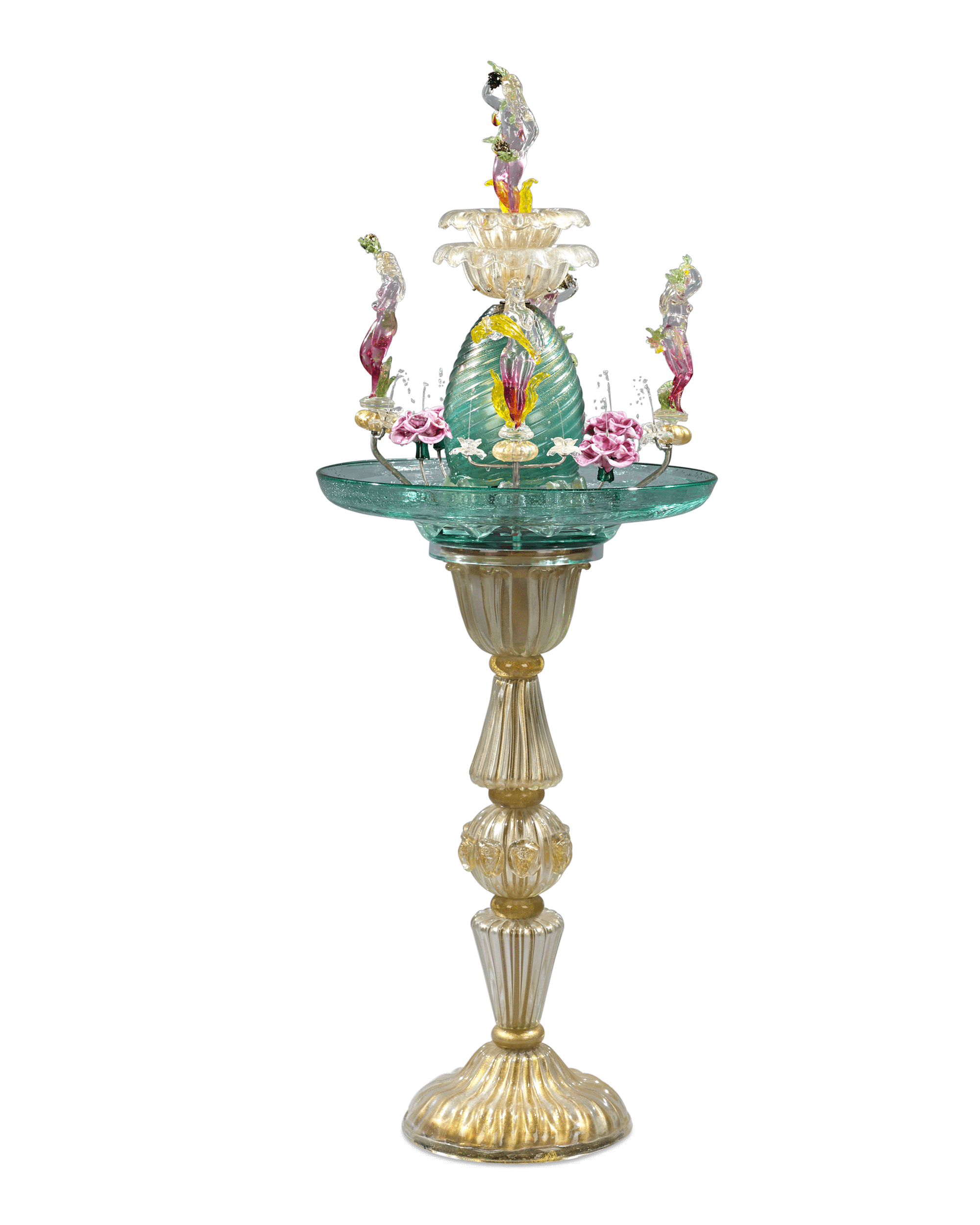 Murano Venetian Glass Water Fountain