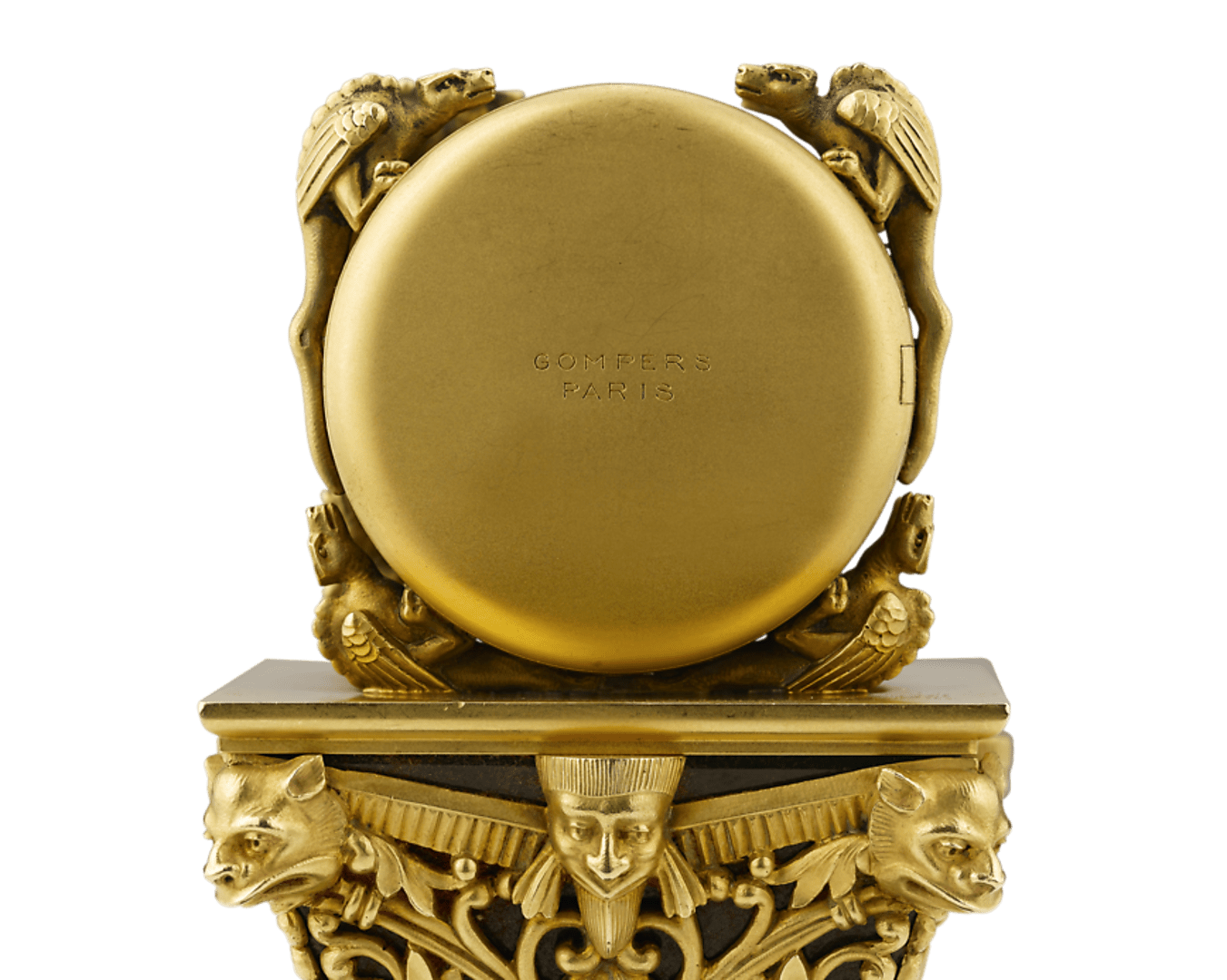Paul Frey Miniature Gold and Jade Clock