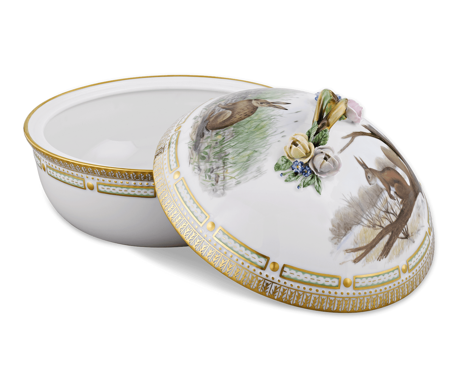Flora Danica Game Series Covered Vegetable Dish