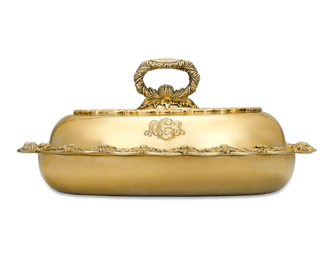 Chrysanthemum Silver Gilt Vegetable Dish by Tiffany & Co.