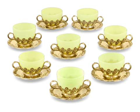 Royal Chrysanthemum Silver Gilt Bouillon Cups by Tiffany & Co.