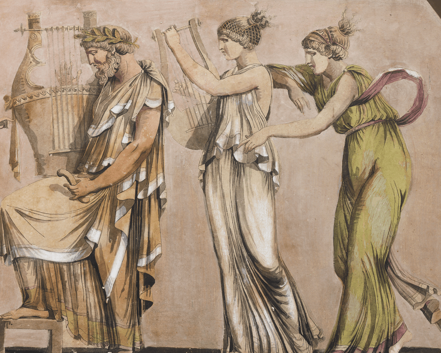 Italian Panel of Orpheus and Eurydice