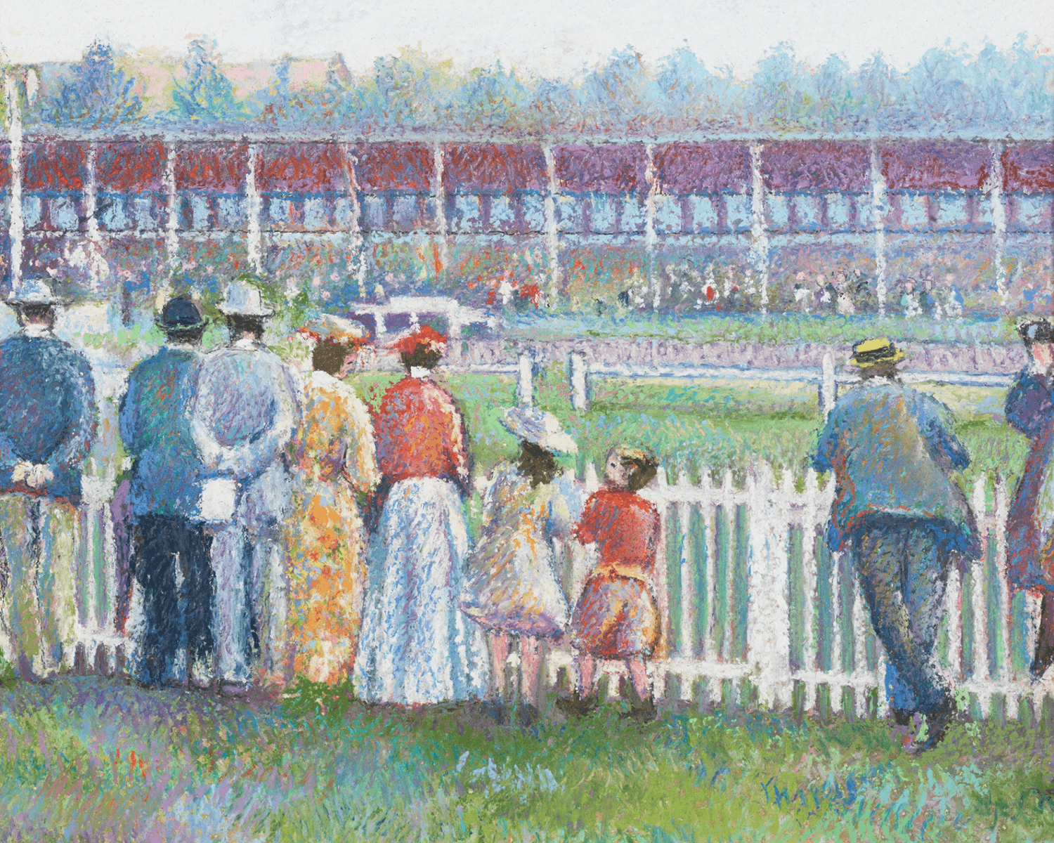 Dimanche au champ de course by H. Claude Pissarro