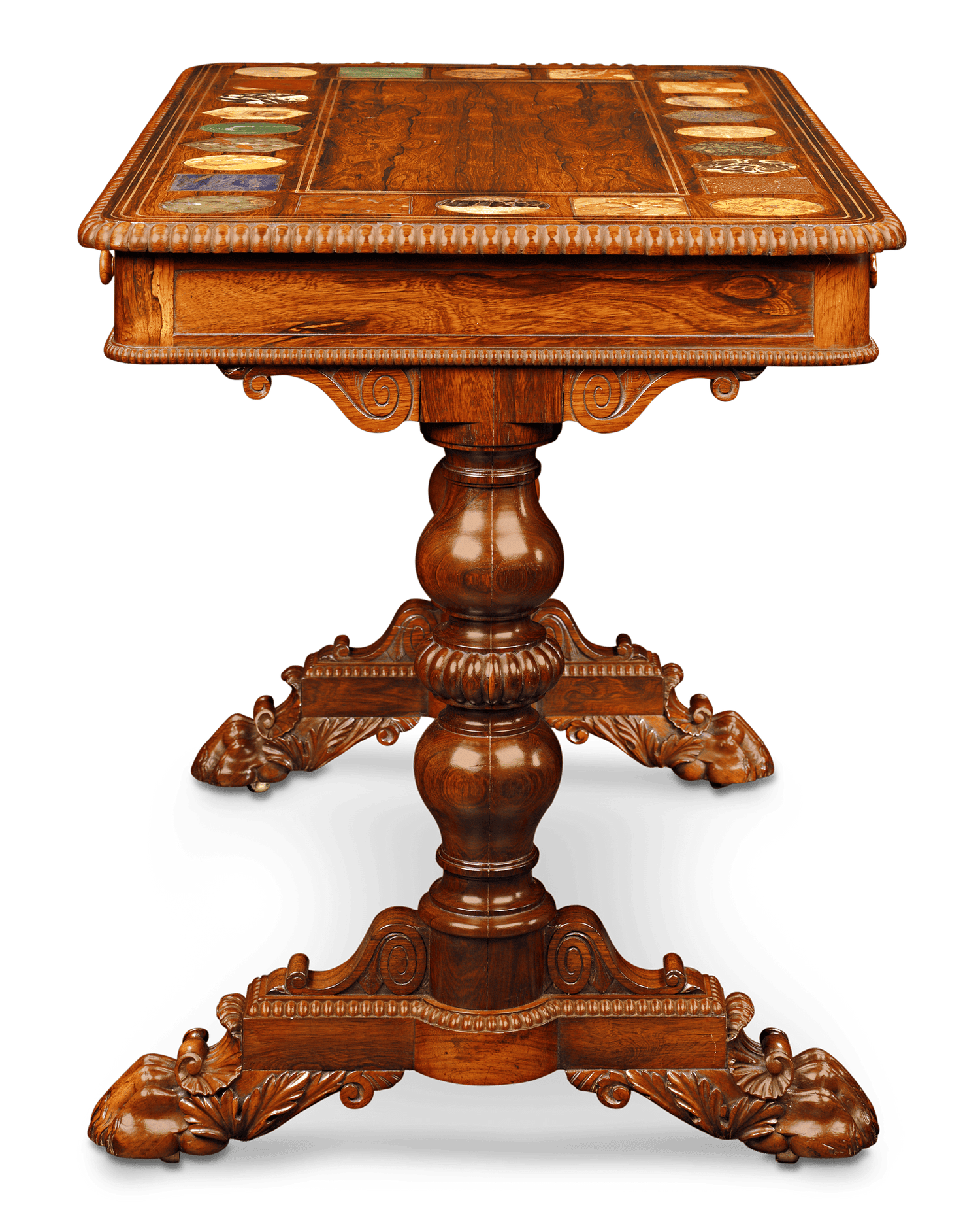 Hardstone and Rosewood Centre Table Attributed To Gillows