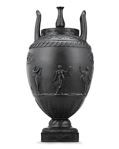 Wedgwood Black Basalt Two-Handled Vase