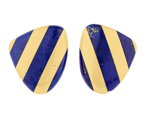 Tiffany & Co. Lapis Lazuli and Gold Earrings