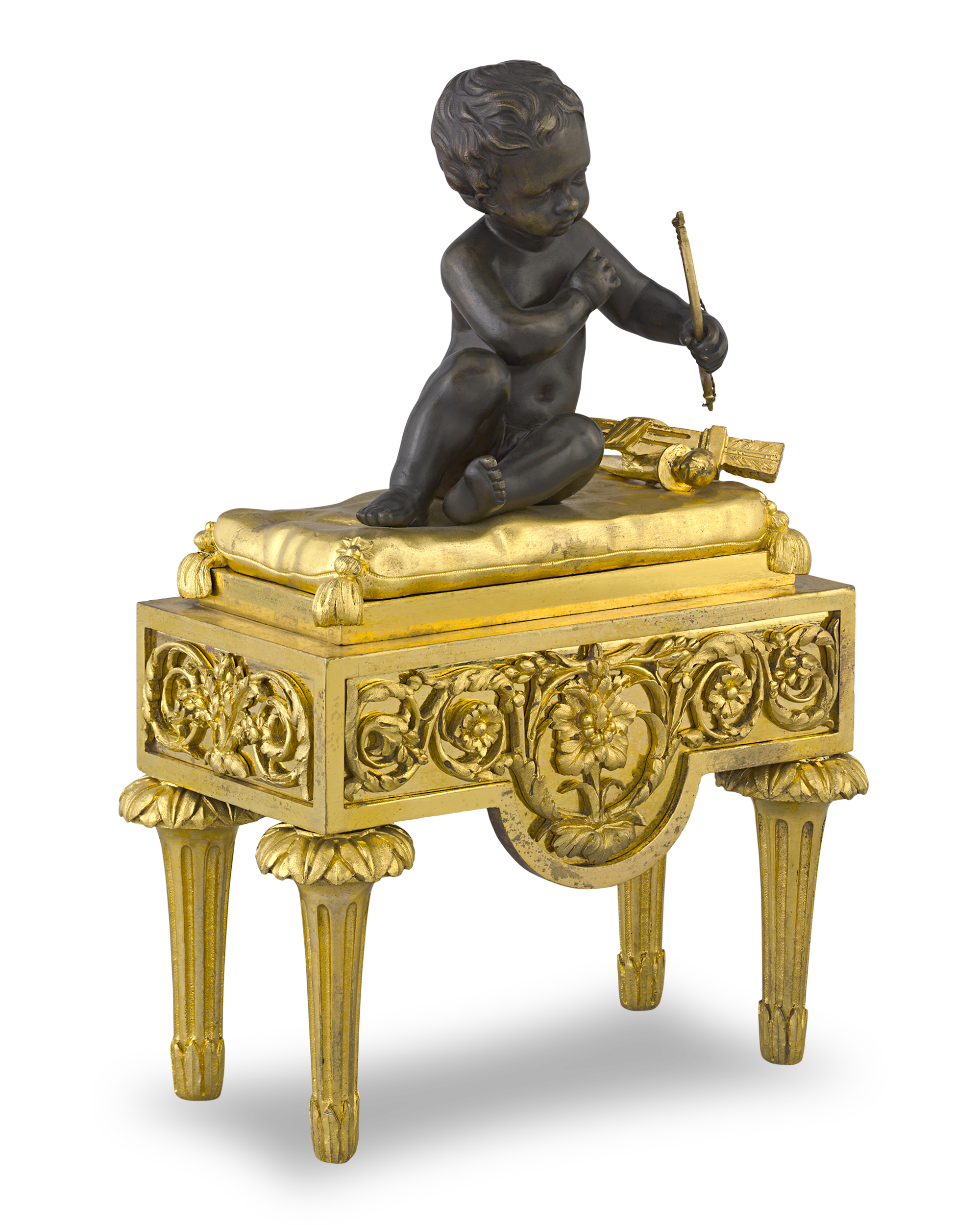 Louis XVI-Style Bronze Chenets