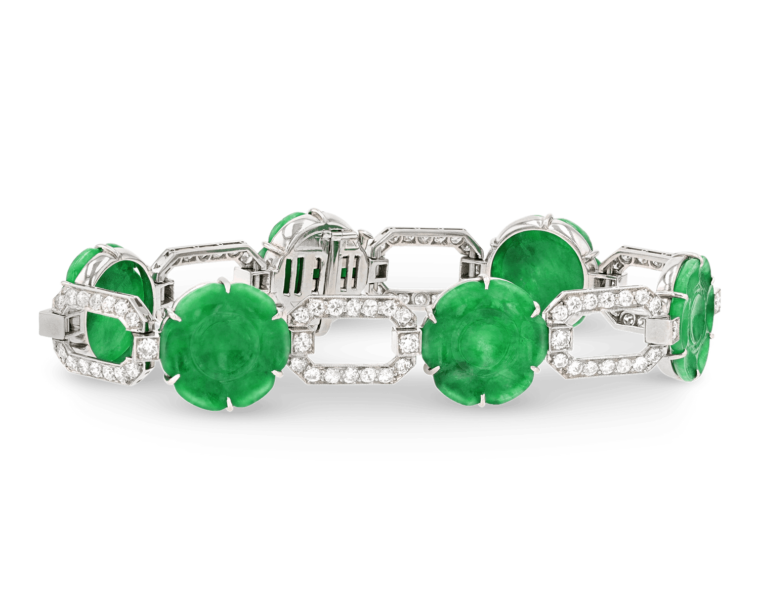 Art Deco Jade and Diamond Bracelet