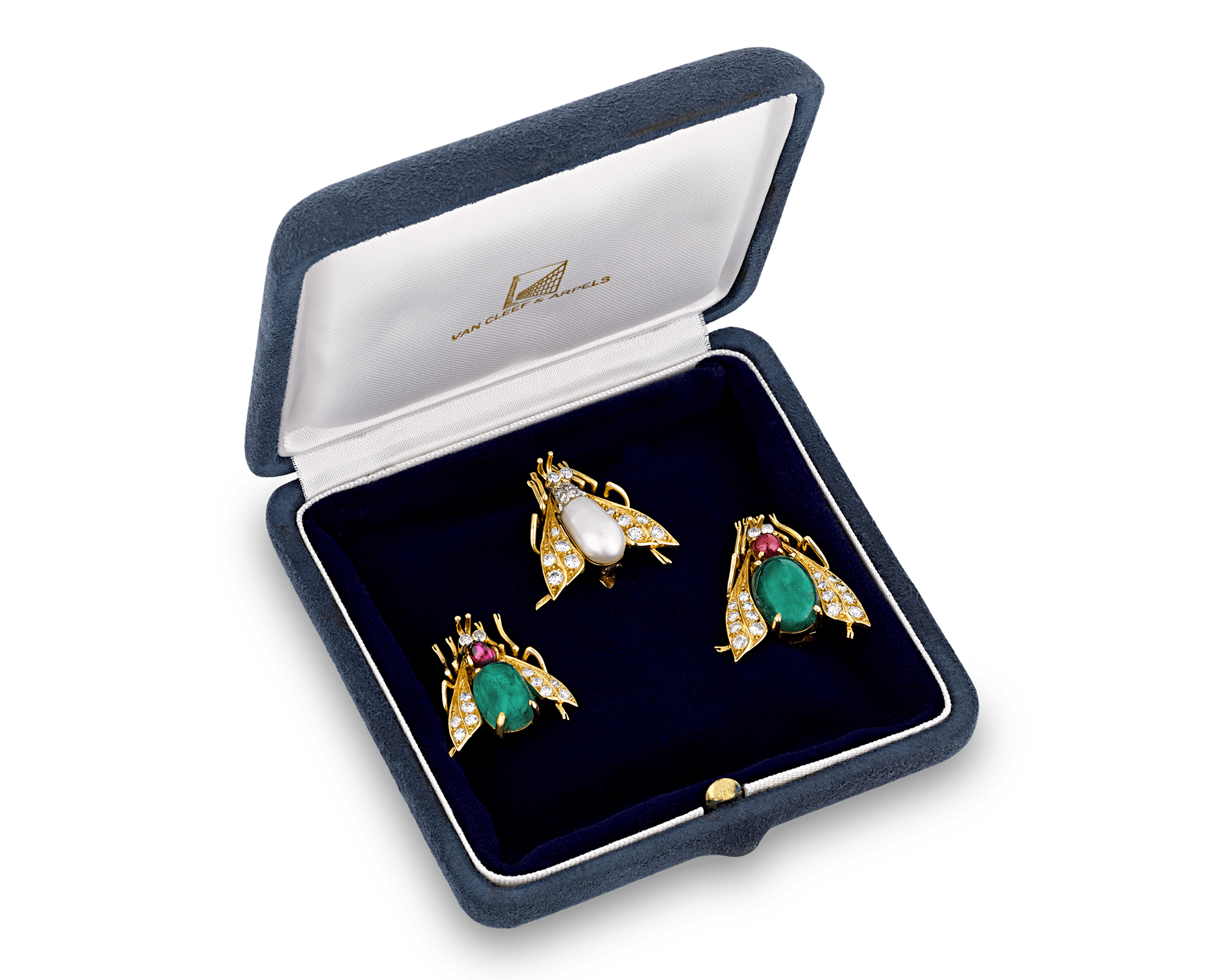Van Cleef & Arpels Emerald Bee Pins