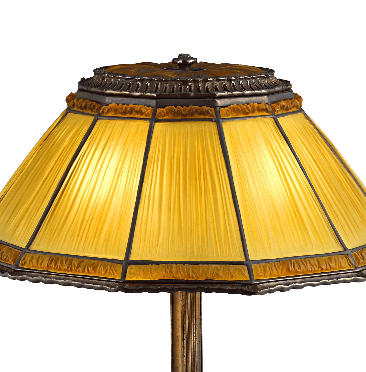 Tiffany Studios Gold Linenfold Lamp