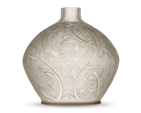 Plumes Glass Vase by René Lalique