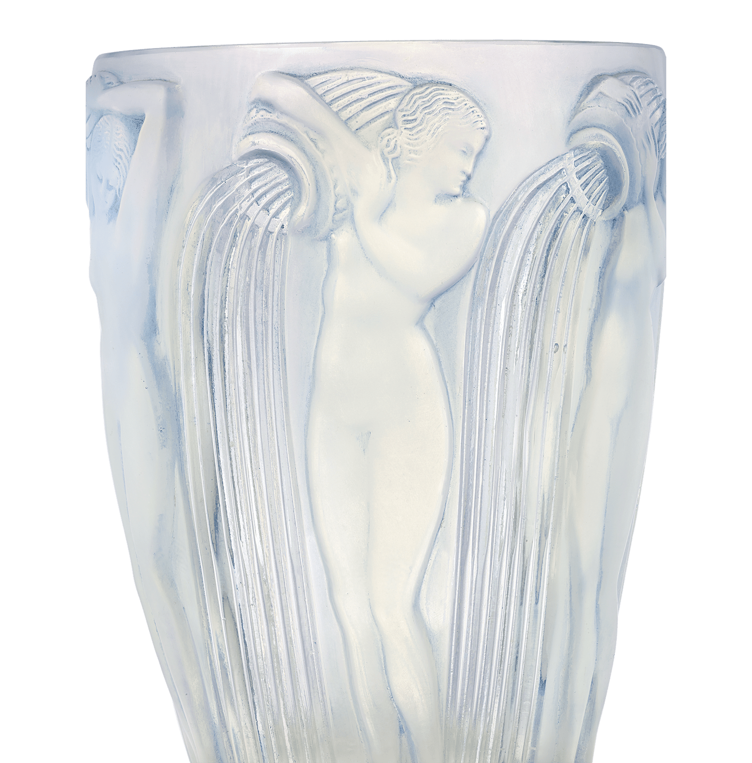 René Lalique Danaides Opalescent and Stained Glass Vase