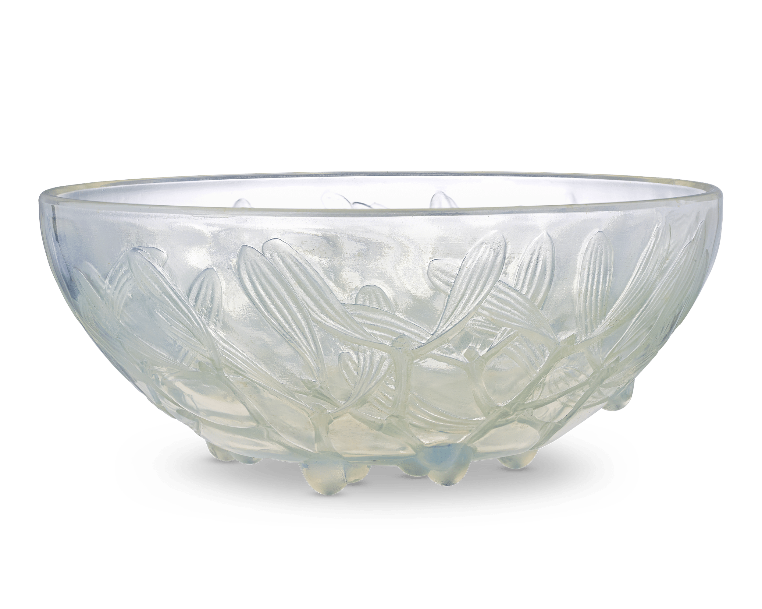 René Lalique Gui Opalescent Glass Bowl