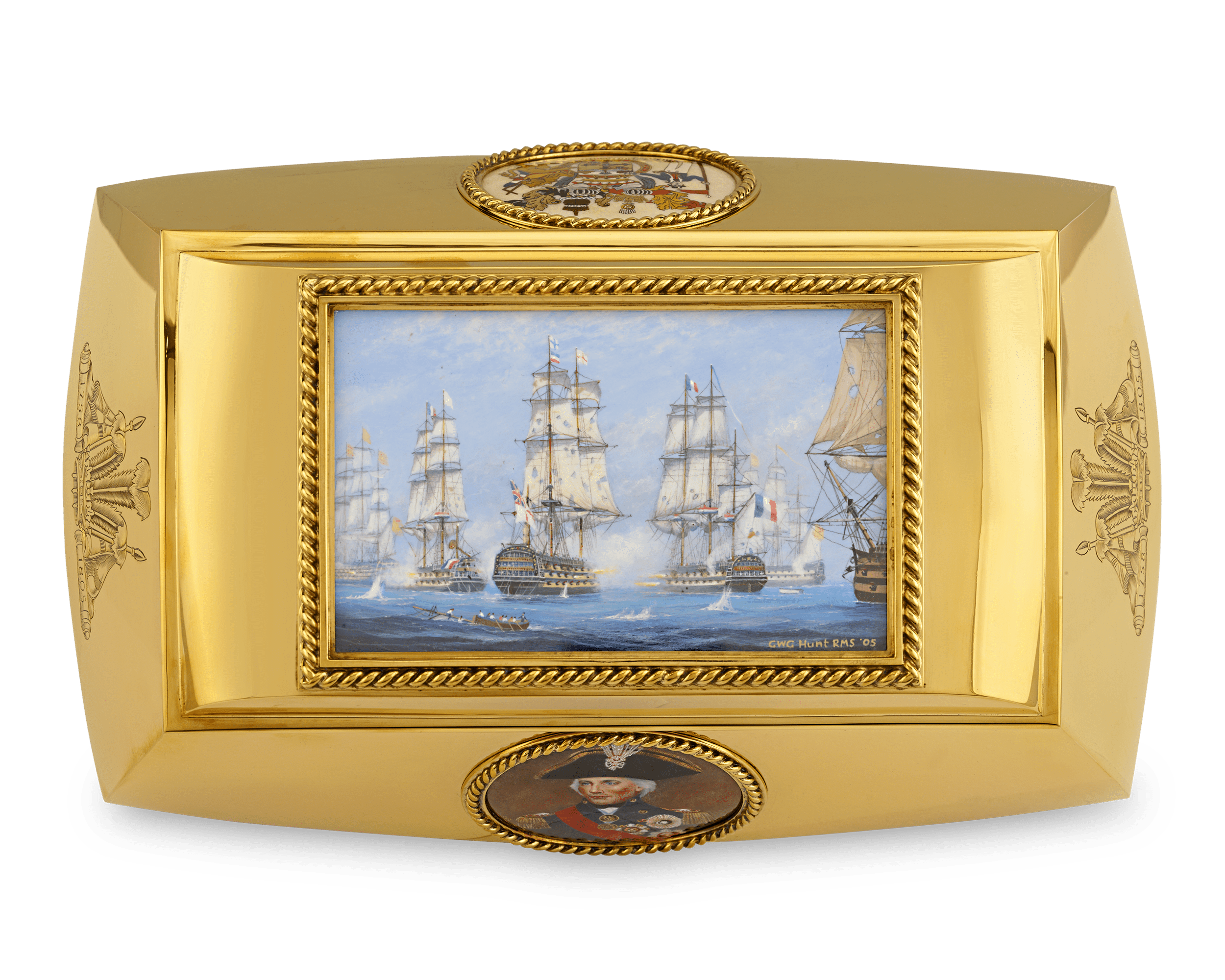 Battle of Trafalgar Bicentennial Silver-Gilt Casket
