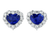 Ceylon Sapphire Heart Earrings, 6.11 Carats