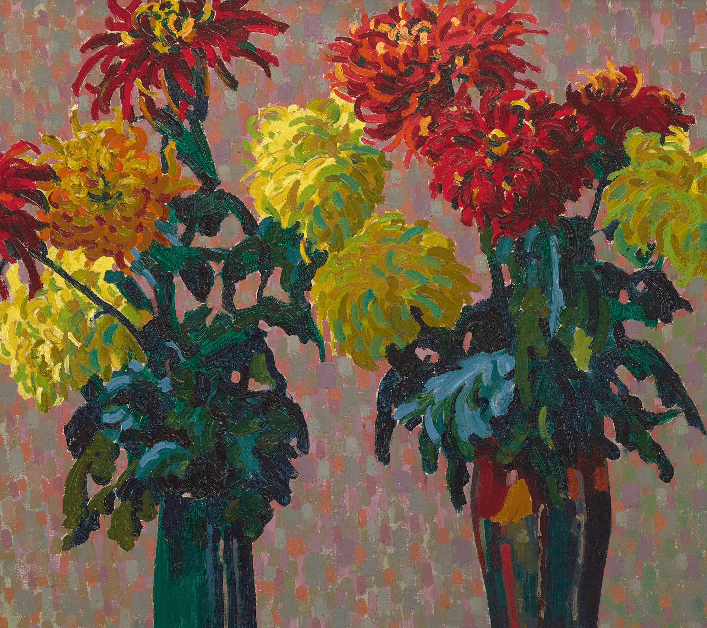 Vases aux chrysanthèmes by Auguste Herbin