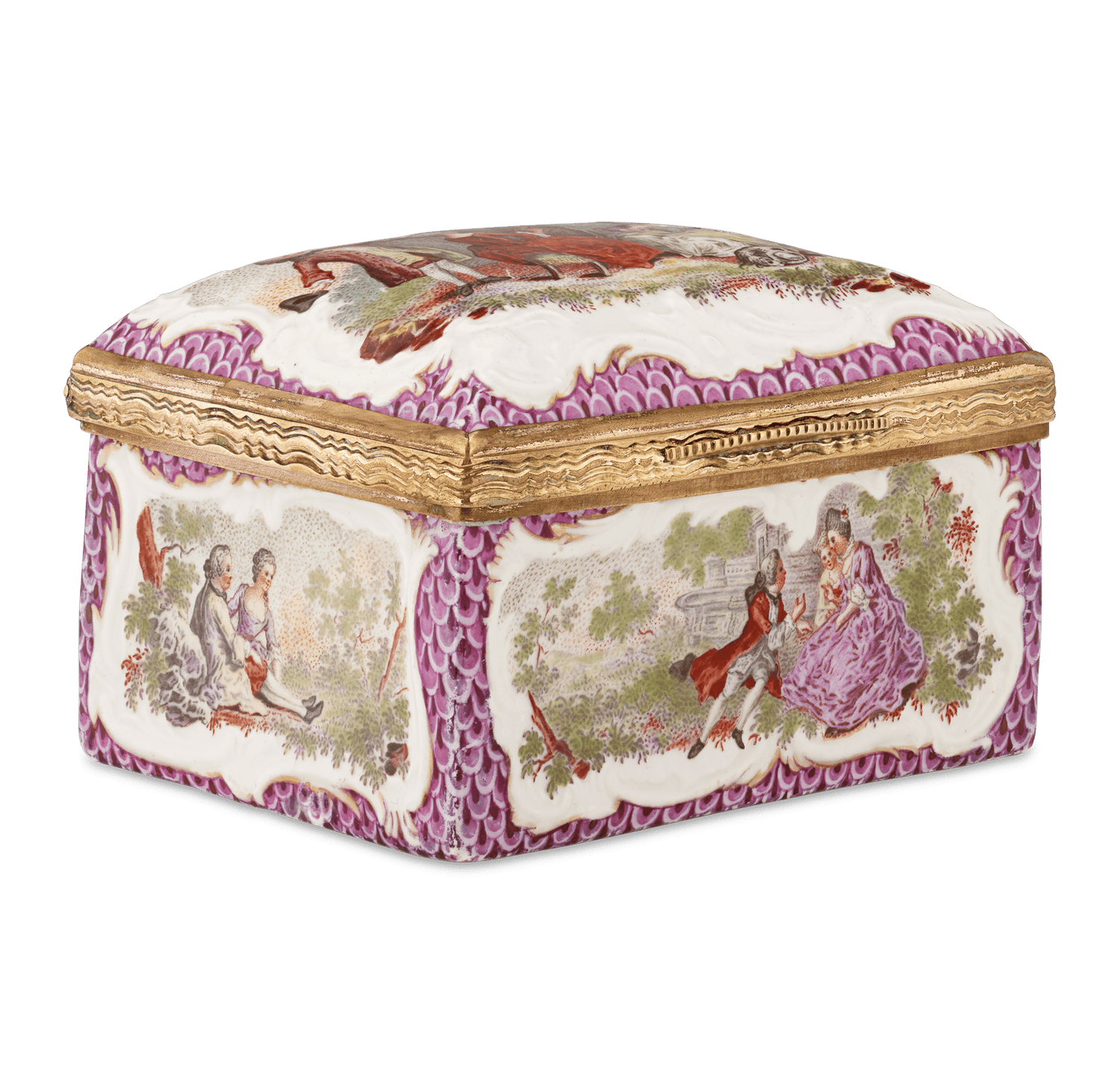 Meissen Rococo Porcelain Box