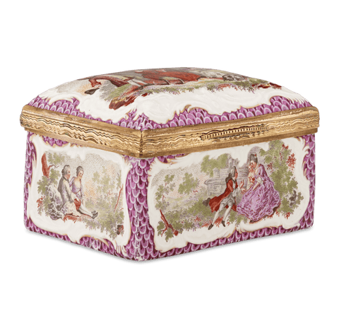 Meissen Rococo Porcelain Box