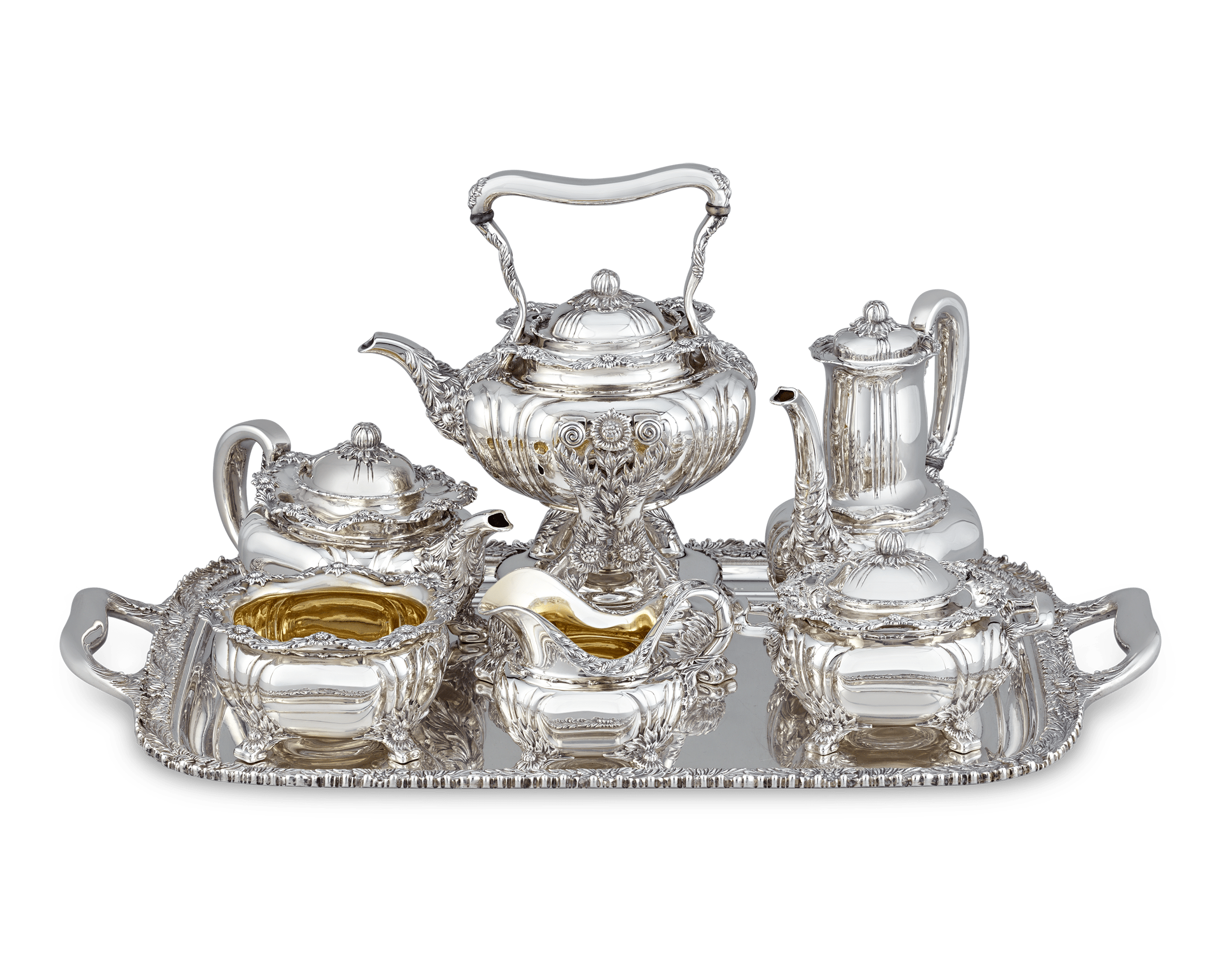7-Piece Tiffany & Co. Chrysanthemum Tea Set