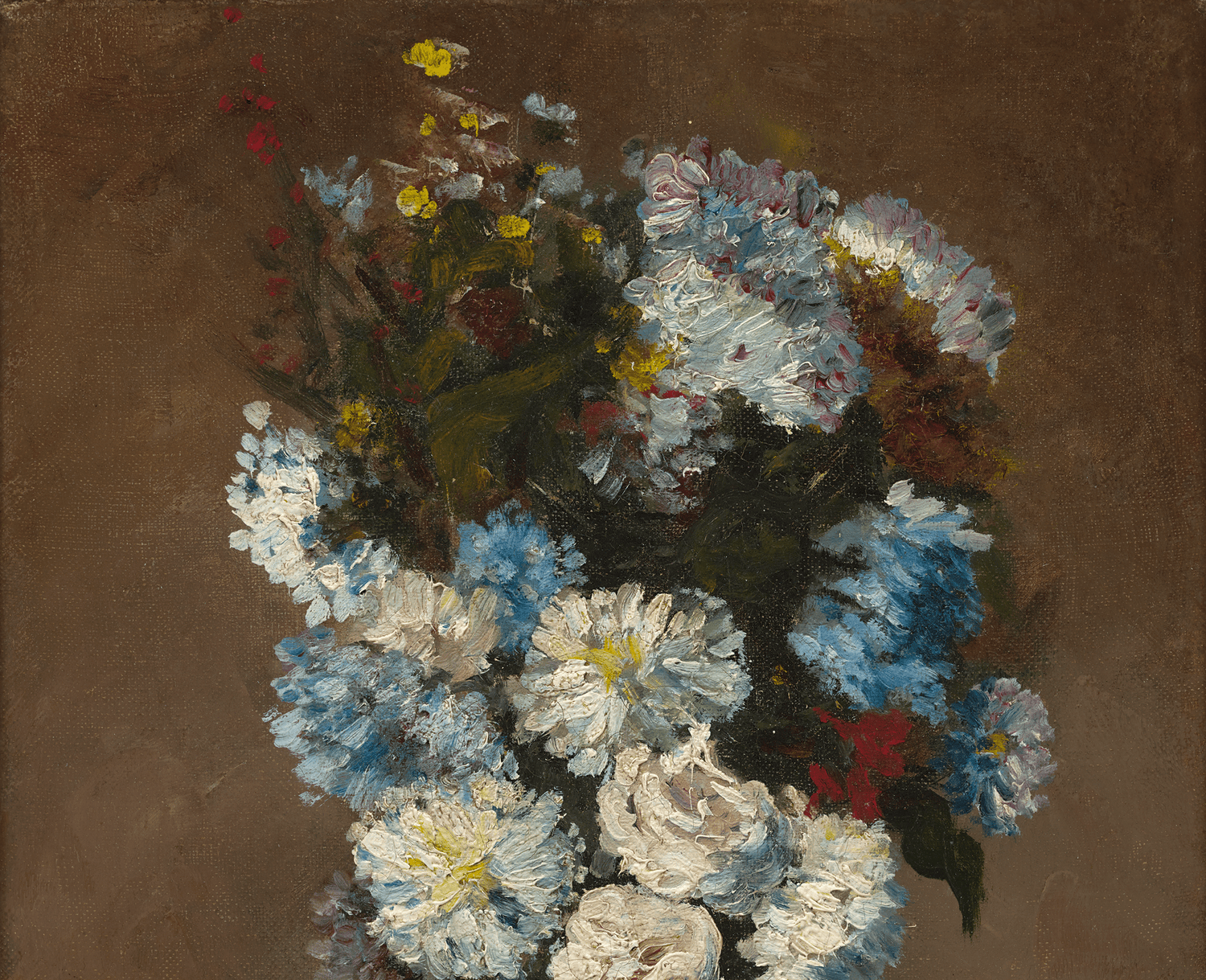 Fleurs dans un vase avec partition musicale by Paul Gauguin
