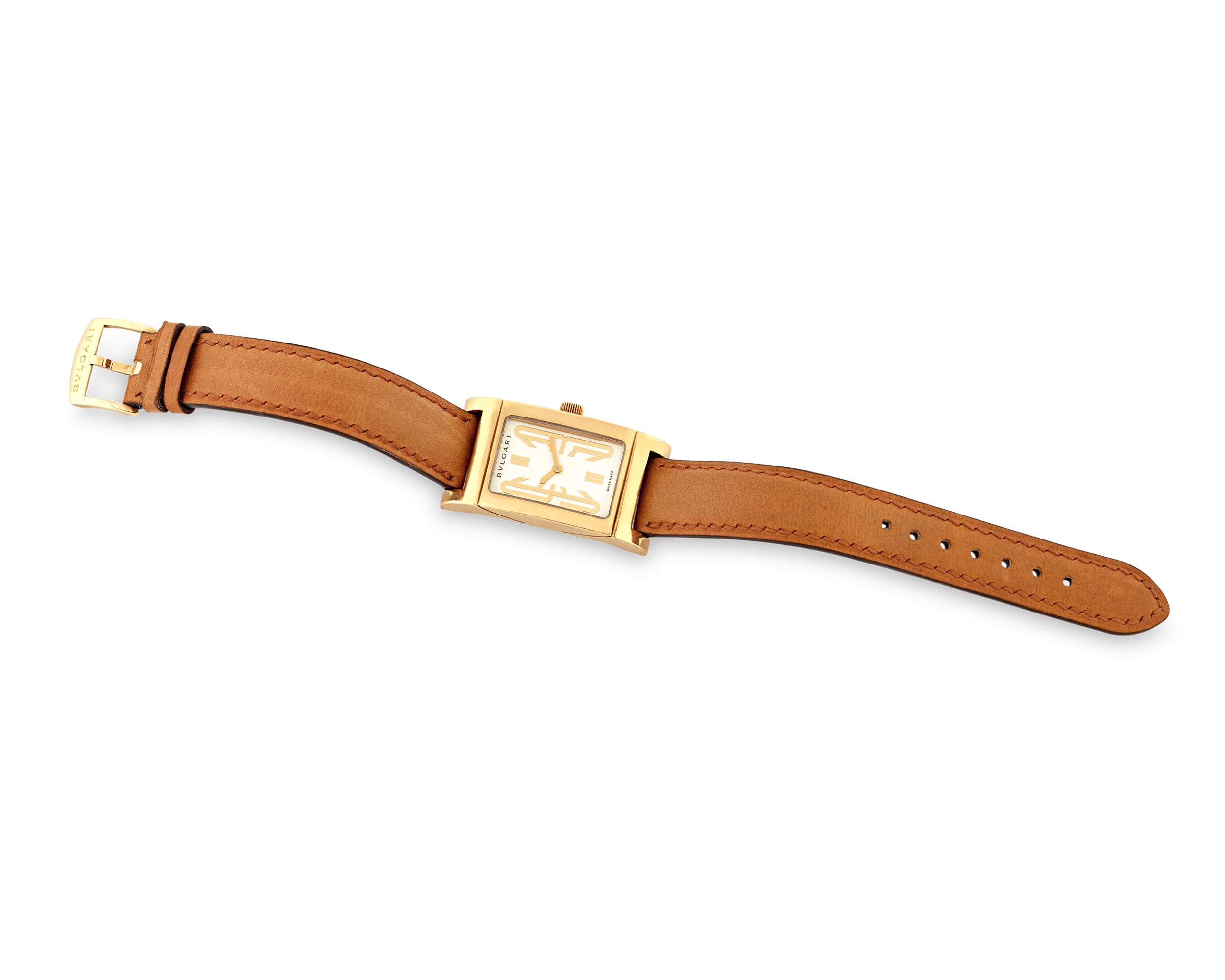 Bulgari Rettangolo 18K Yellow Gold Watch