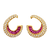 Diamond and Ruby Hoop Earrings