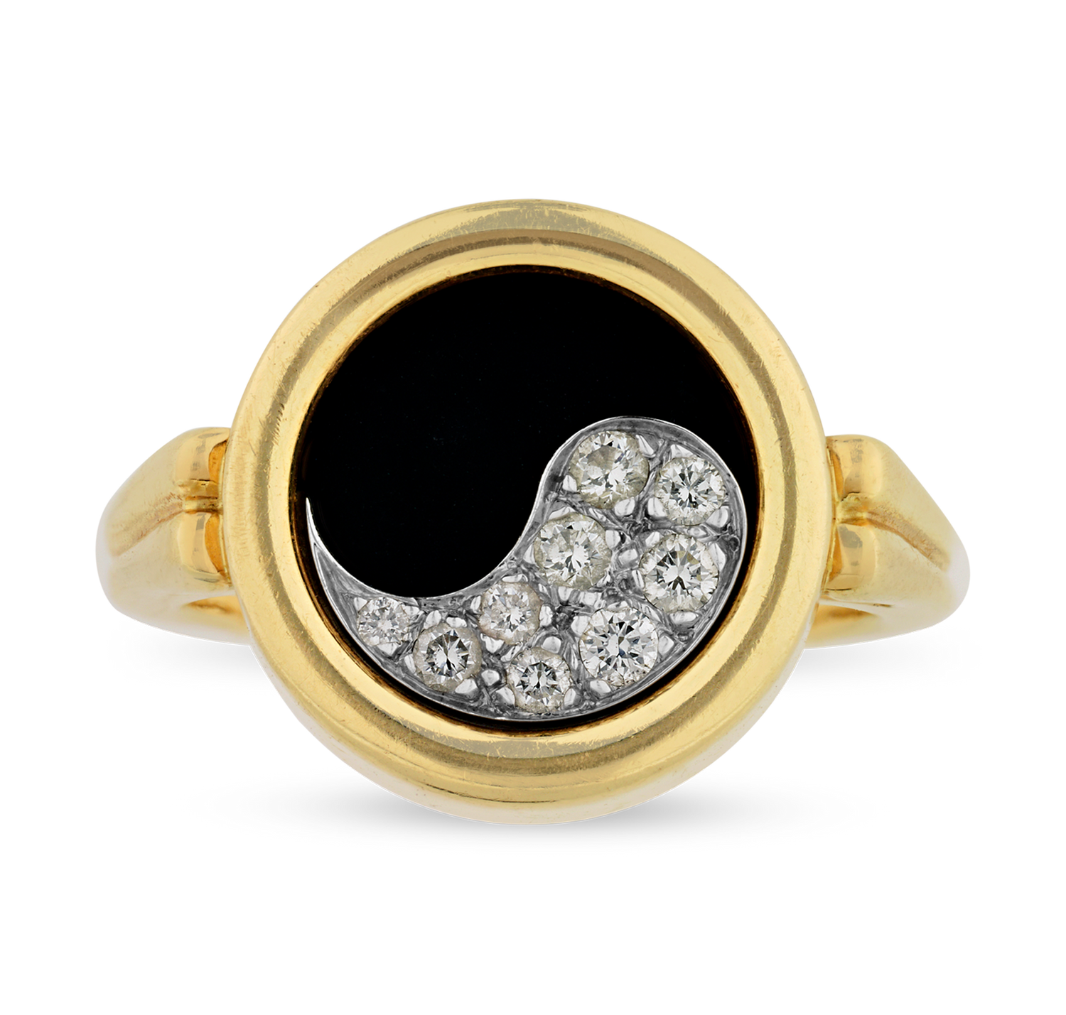 Teufel Yin And Yang Motion Ring With Diamonds