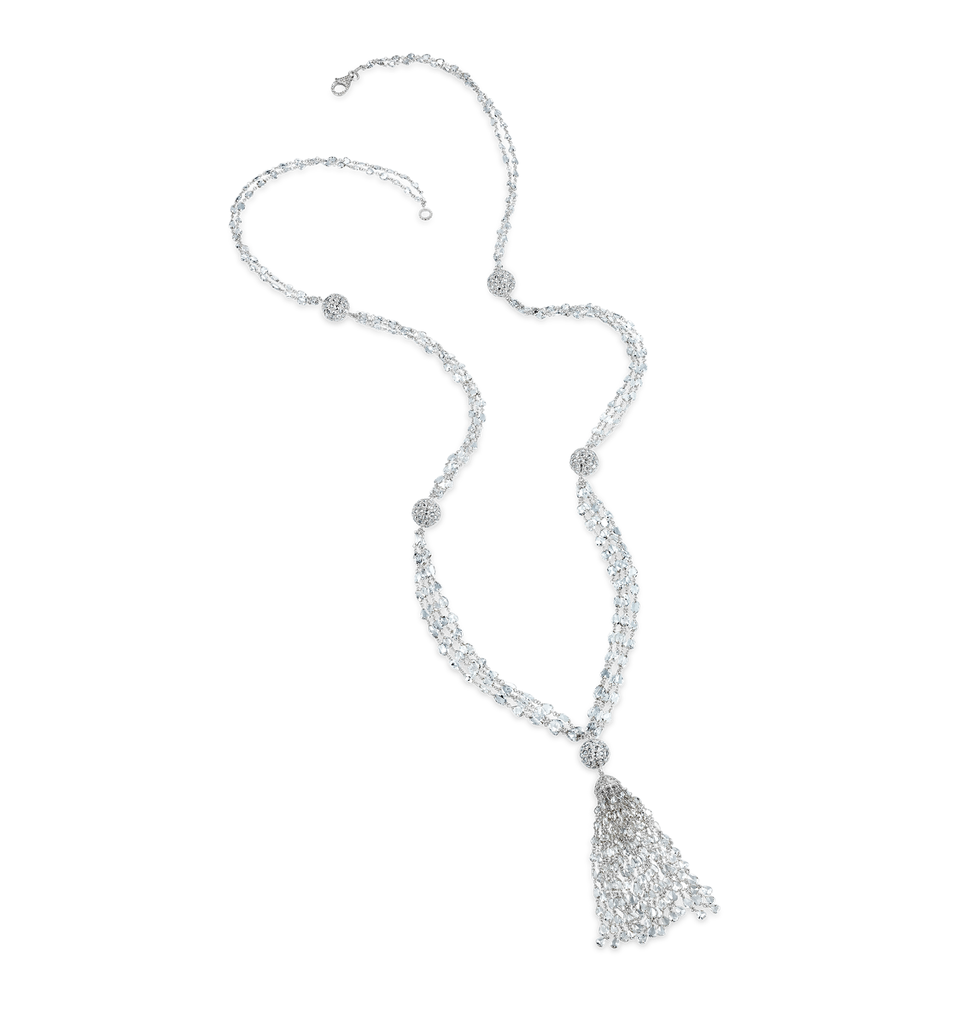 Diamond Tassel Necklace, 53.94 carats