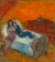 Couple sur le lit by Marc Chagall