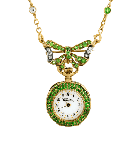 Tiffany & Co. Demantoid Garnet Watch Necklace, 14.25 Carats