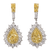 Natural Fancy Yellow Diamond Earrings, 9.03 Carats
