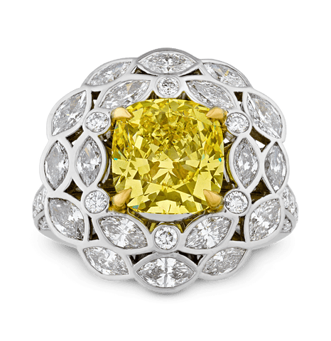 Tiffany & Co. Fancy Vivid Yellow Diamond Ring, 3.68 carats