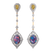 Black Opal and Yellow Diamond Earrings