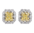 Natural Fancy Light Yellow Diamond Earrings, 6.98 Carats
