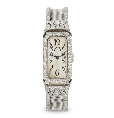 Tiffany & Co. and Oscar Heyman Art Deco Diamond Wristwatch