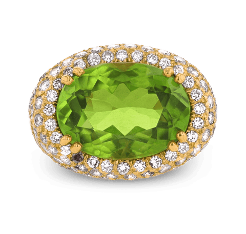 Oscar Heyman Peridot Ring, 8.79 Carats