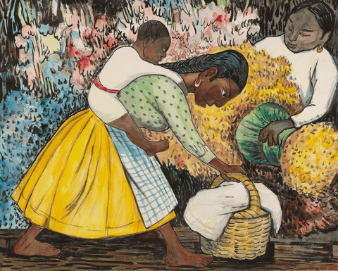 Mercado de flores (Mujer cargando un
niño) by Diego Rivera