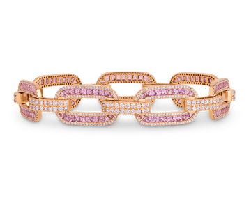 Pink Sapphire Bracelet, 7.09 Carats