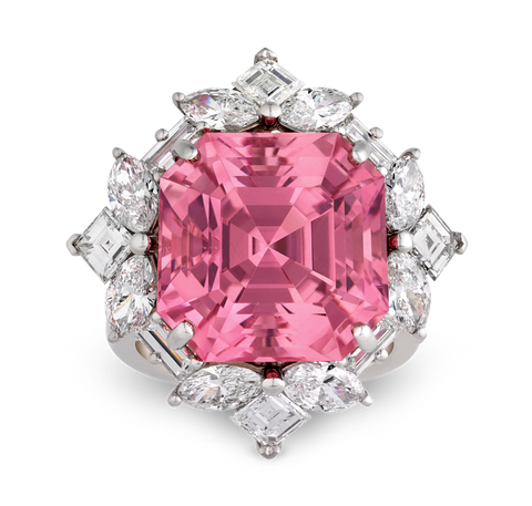 Oscar Heyman Pink Tourmaline Ring, 17.35 Carats