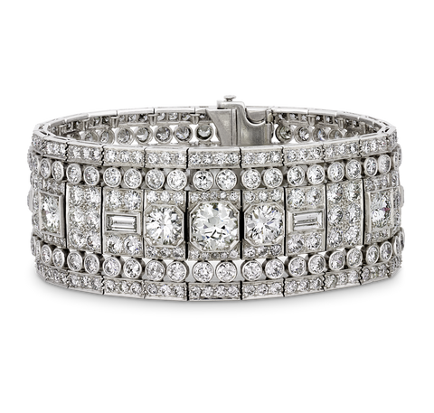 Tiffany & Co. Art Deco Diamond Bracelet, 32.00 Carats
