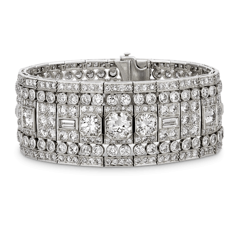 Tiffany & Co. Art Deco Diamond Bracelet, 32.00 Carats