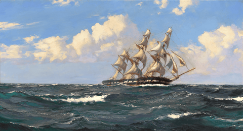 The Atlantic Packet Albion of the Black Ball Line by Montague Dawson