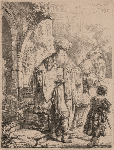 Abraham Casting Out Hagar and Ishmael by Rembrandt van Rijn