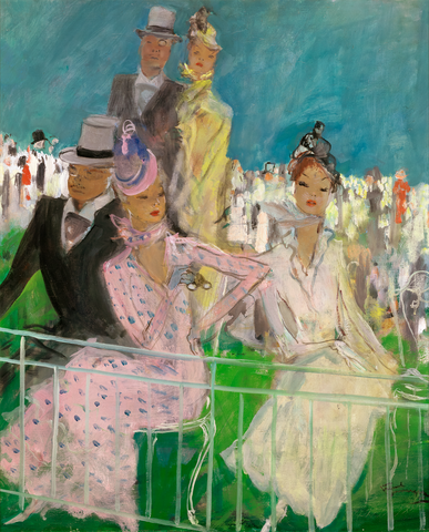 At the Races by Jean-Gabriel Domergue
