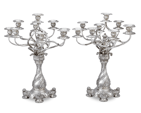 Tiffany & Co. Chrysanthemum Candelabra
