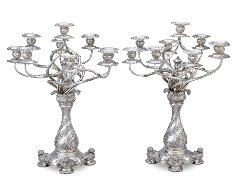 Tiffany & Co. Chrysanthemum Candelabra