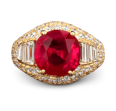 Bulgari Untreated Burma Ruby Ring, 5.95 Carats