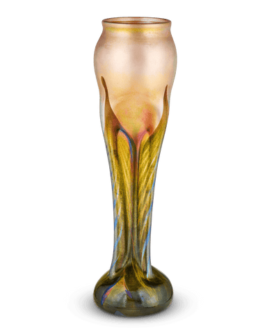 Tiffany Studios Pulled Feather Favrile Glass Vase